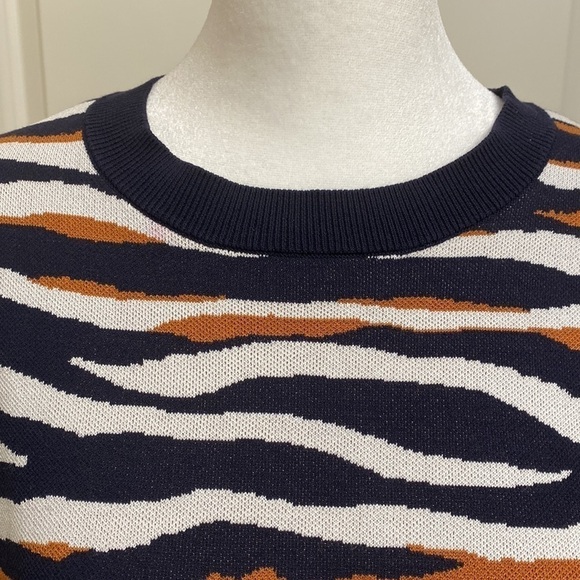 Ann Taylor sweater dress Womens Midi pullover crew neck puff sleeve Plus Sz XXL - Picture 3 of 8